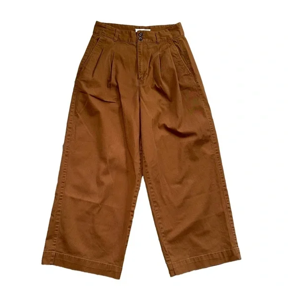 Madewell Wide Leg Pleated Pants 2 - Picture 2 of 8